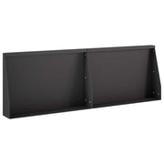 Keerwand 60x12x30 cm staal zwart 2 stuks