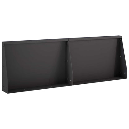 Keerwand 2 st 60 x 12 x 30 cm Staal Zwart