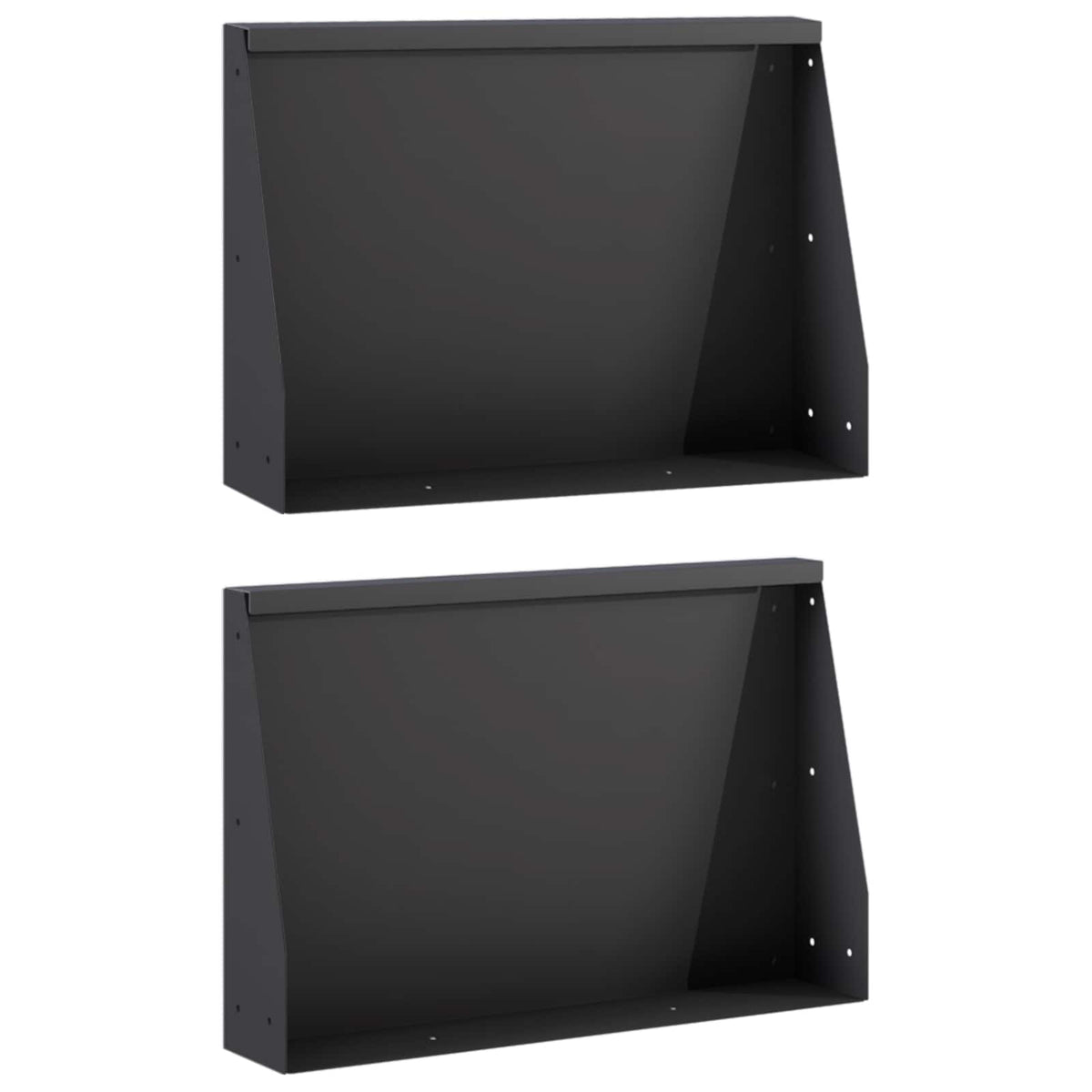Keerwand 2 st 60 x 12 x 30 cm Staal Zwart