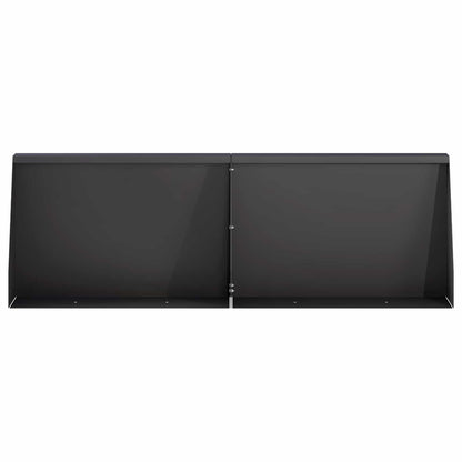 Keerwand 2 st 60 x 12 x 30 cm Staal Zwart