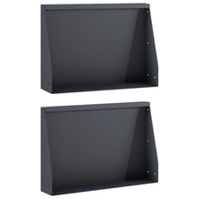 Keerwand 2 st 60 x 12 x 30 cm Staal Antraciet