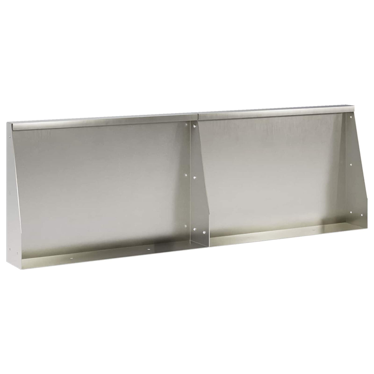 Keerwand 2 st 60 x 12 x 30 cm Roestvrij staal zilver