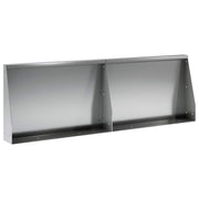 Keerwand 60x12x30 cm staal zilver 2 stuks