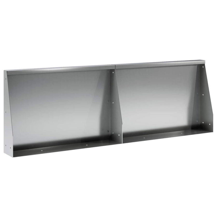 Keerwand 2 st 60 x 12 x 30 cm Gegalvaniseerd staal zilver