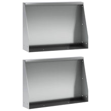 Keerwand 2 st 60 x 12 x 30 cm Gegalvaniseerd staal zilver