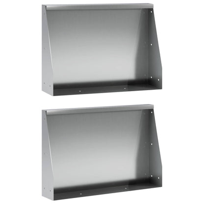Keerwand 2 st 60 x 12 x 30 cm Gegalvaniseerd staal zilver