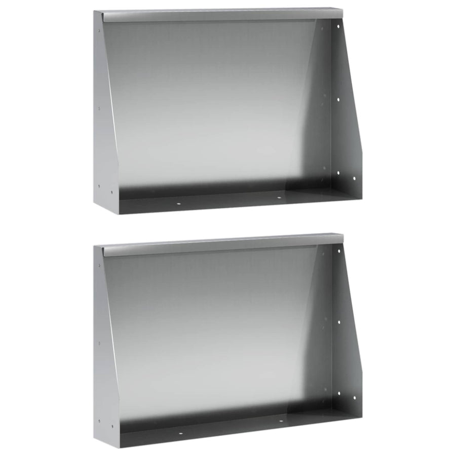 Keerwand 2 st 60 x 12 x 30 cm Gegalvaniseerd staal zilver