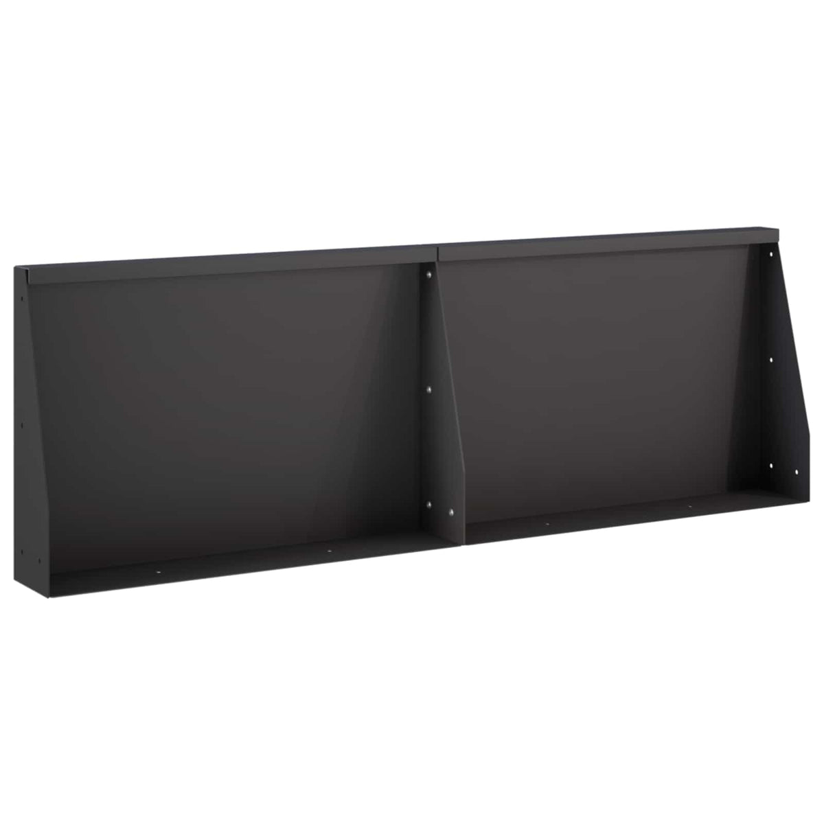 Keerwand 2 st 60 x 12 x 40 cm Staal Zwart