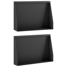 Keerwand 2 st 60 x 12 x 40 cm Staal Zwart