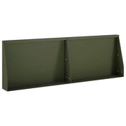 Keerwand 2 st 60x12x40 cm staal olijfgroen