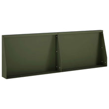 Keerwand 2 st 60 x 12 x 40 cm Staal Olijfgroen