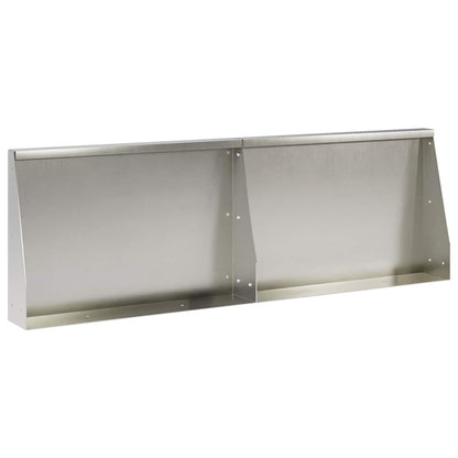 Keerwand 2 st 60 x 12 x 40 cm Roestvrij staal zilver