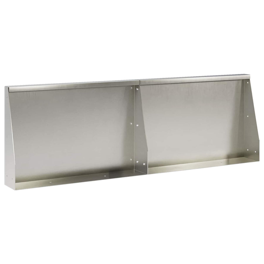 Keerwand 2 st 60 x 12 x 40 cm Roestvrij staal zilver