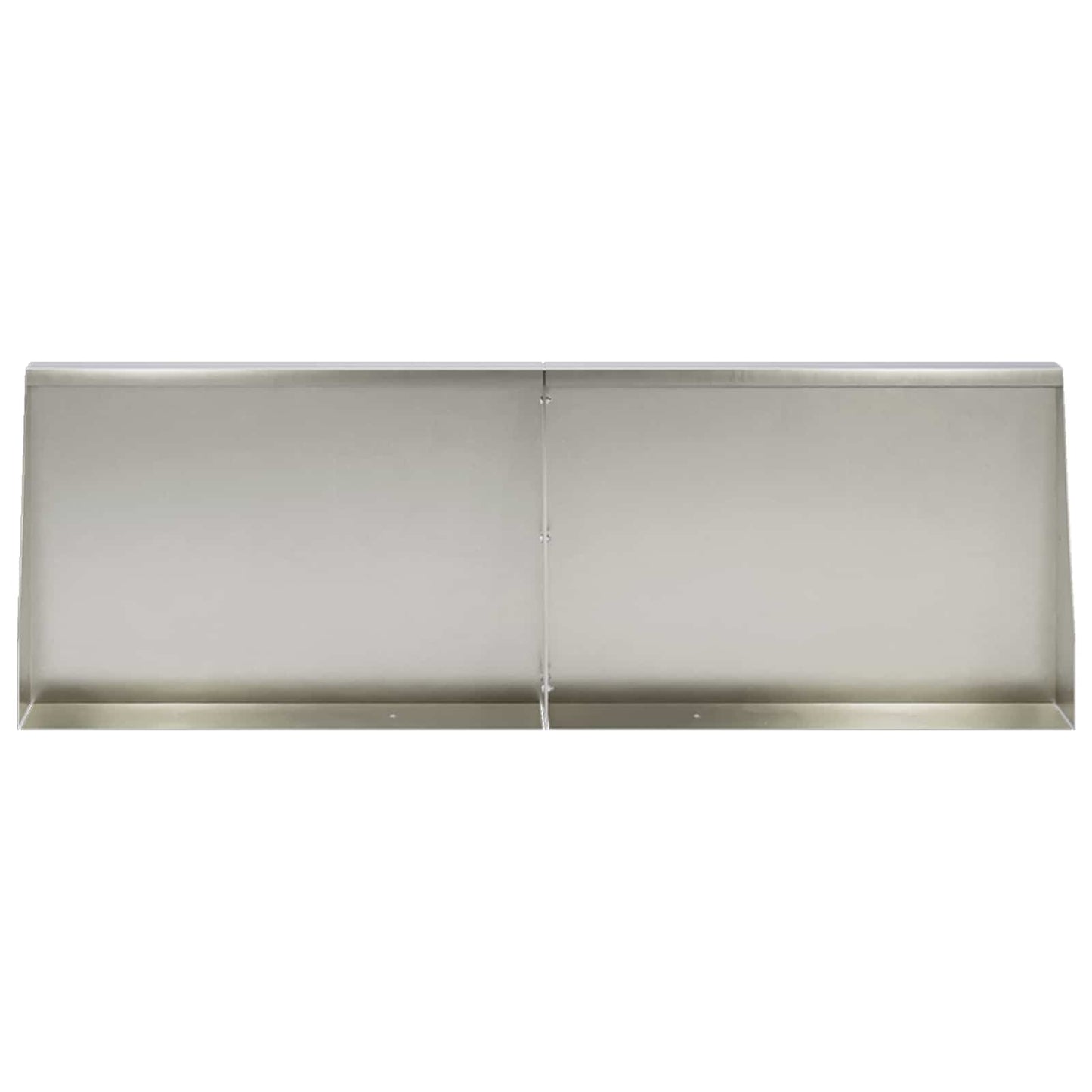 Keerwand 2 st 60 x 12 x 40 cm Roestvrij staal zilver