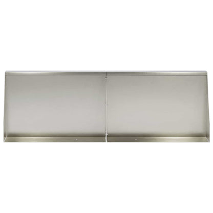 Keerwand 2 st 60 x 12 x 40 cm Roestvrij staal zilver