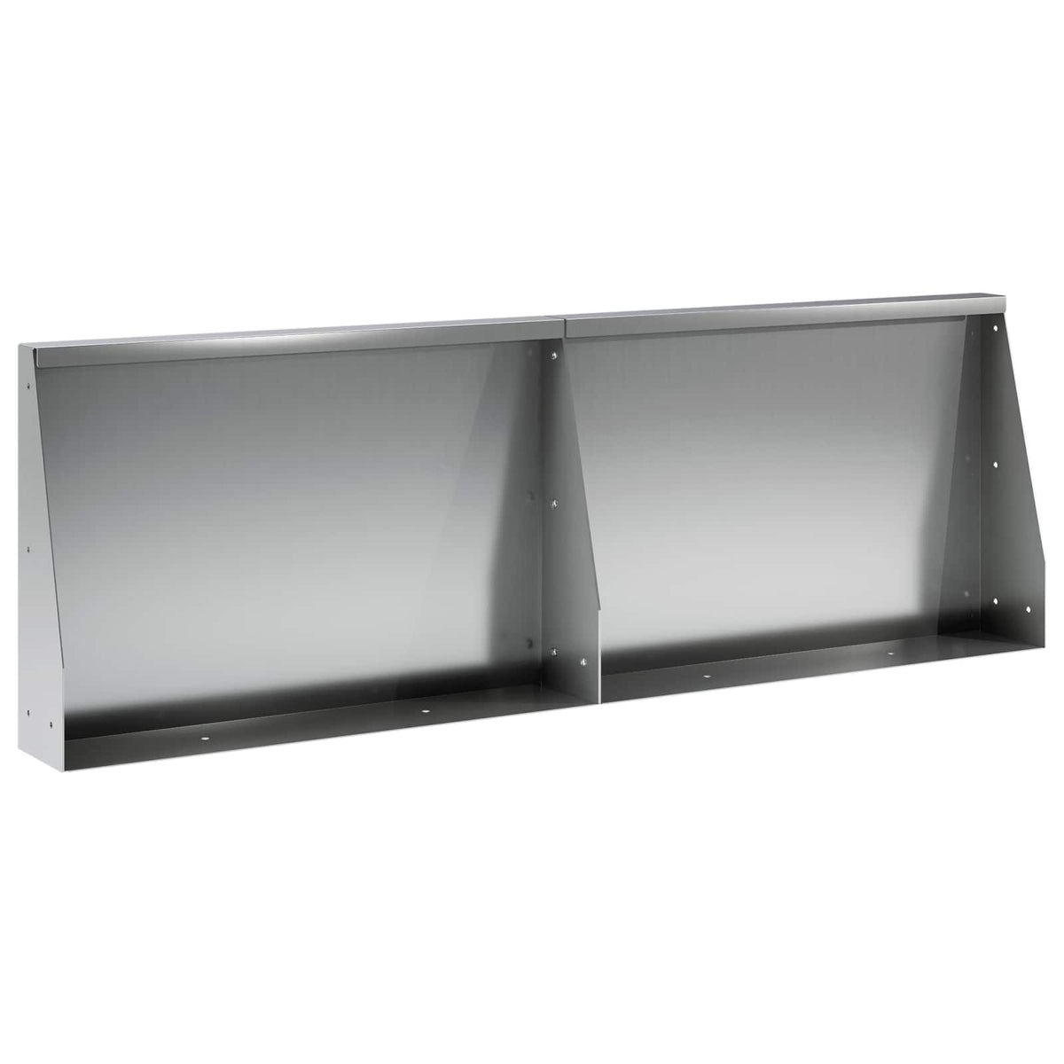 Keerwand 2 st 60 x 12 x 40 cm Gegalvaniseerd staal zilver