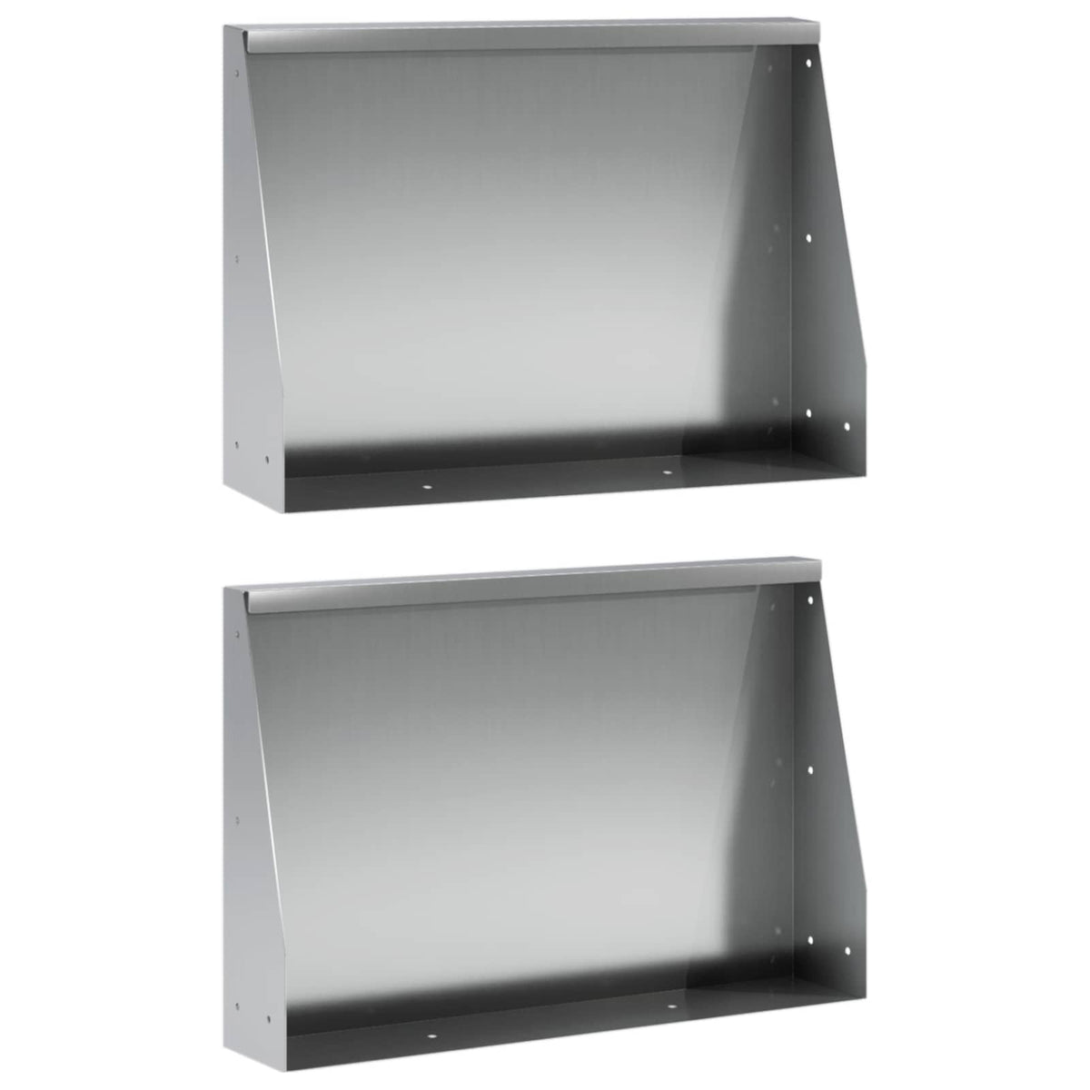 Keerwand 2 st 60 x 12 x 40 cm Gegalvaniseerd staal zilver