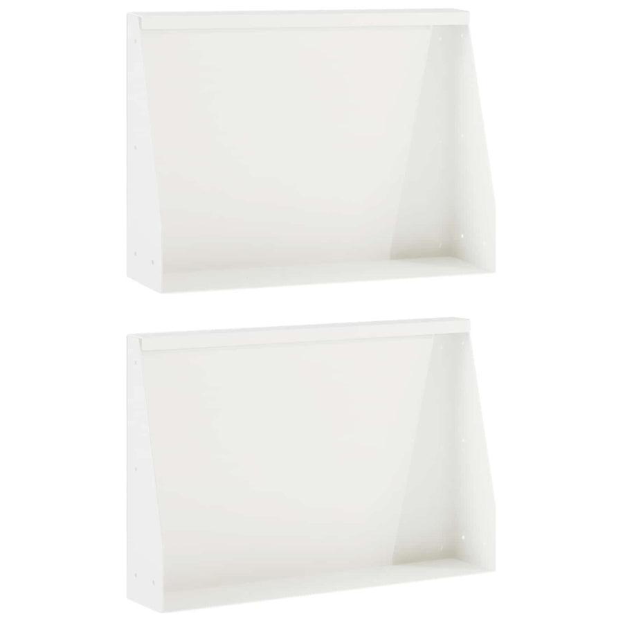 Keerwand 2 st 60 x 12 x 50 cm Staal Wit