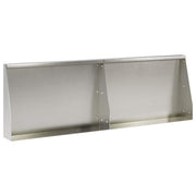 Keerwand 60x12x50 cm roestvrij staal zilver (2 stuks)