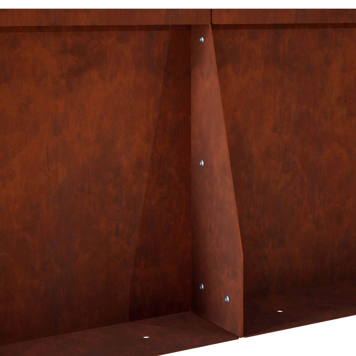 Keerwand 2 st 60 x 12 x 50 cm weervast staal Roestkleurig