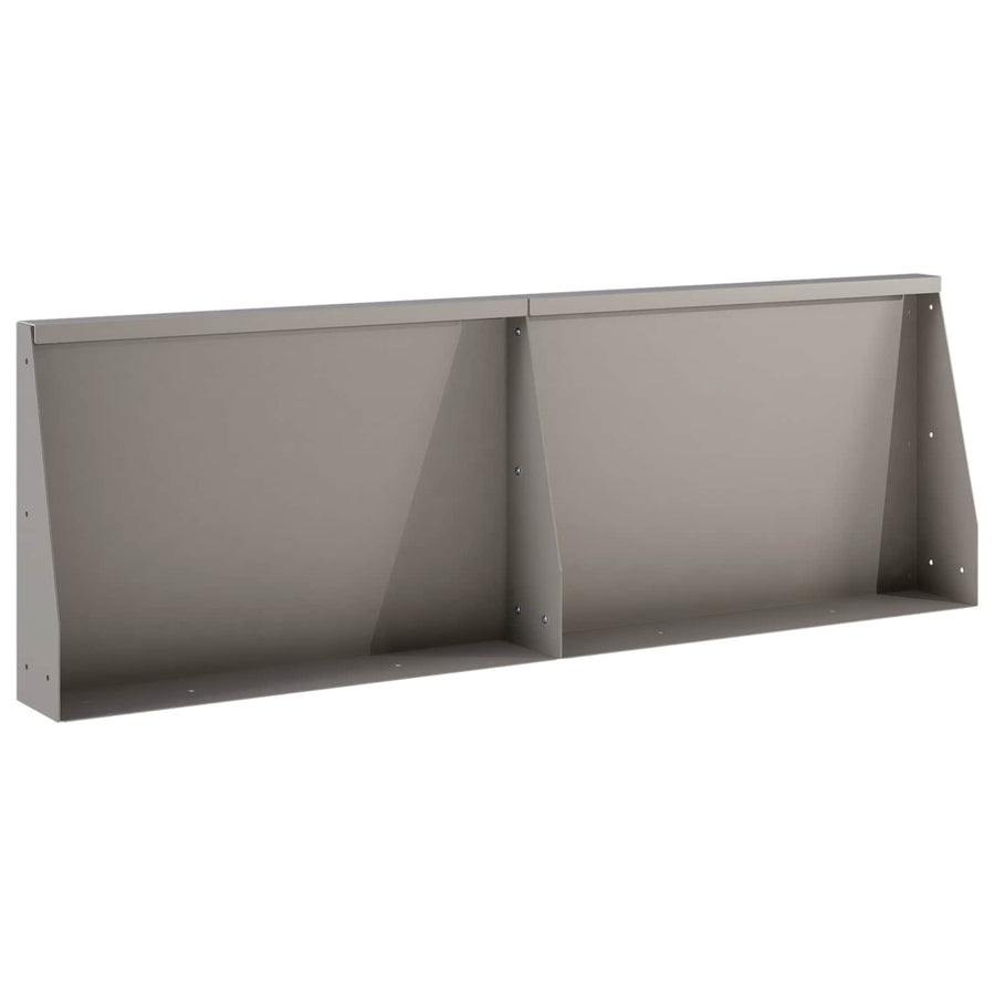 Keerwand 2 st 60 x 12 x 50 cm weervast staal Roestkleurig