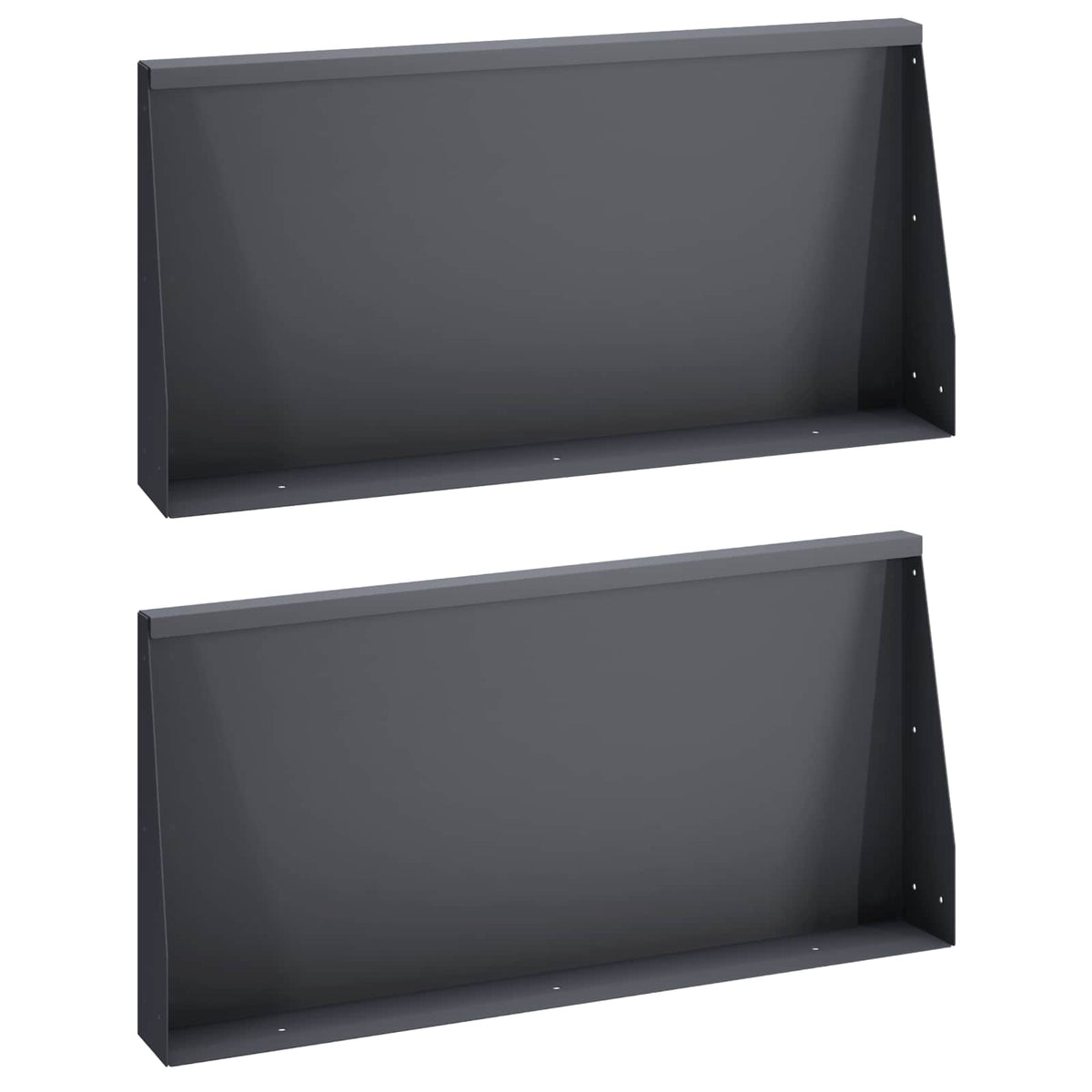 Keerwand 2 st 80 x 12 x 30 cm Staal Antraciet