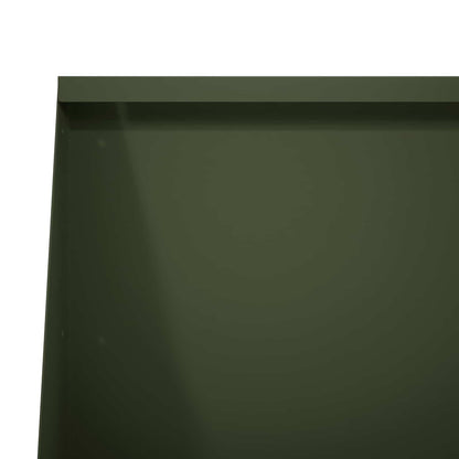 Keerwand 2 st 80 x 12 x 30 cm Staal Olijfgroen