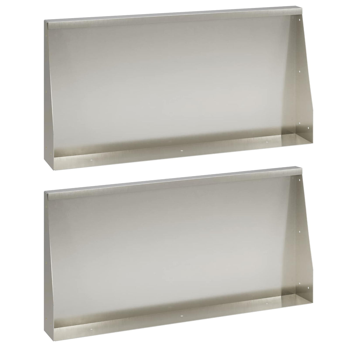 Keerwand 2 st 80 x 12 x 30 cm Roestvrij staal zilver