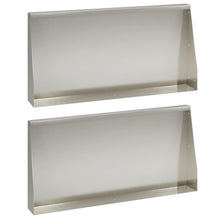Keerwand 2 st 80 x 12 x 30 cm Roestvrij staal zilver