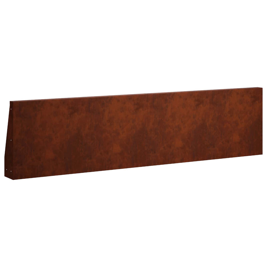 Keerwand 2 st 80 x 12 x 30 cm weervast staal Roestkleurig