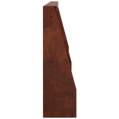 Keerwand 2 st 80 x 12 x 30 cm weervast staal Roestkleurig