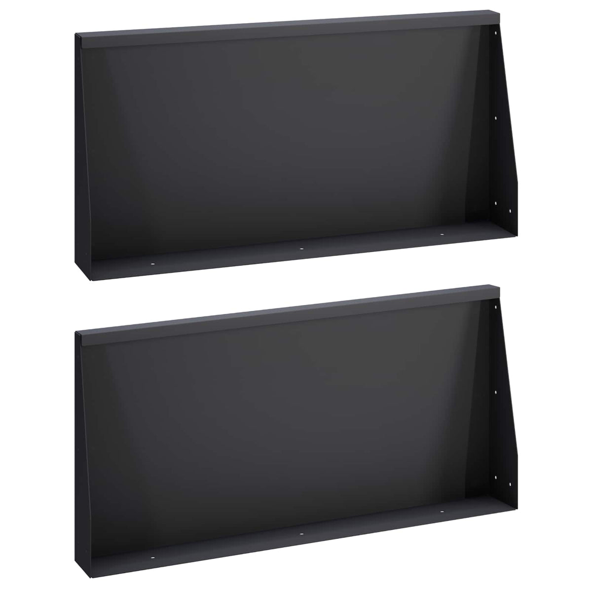Keerwand 2 st 80 x 12 x 40 cm Staal Zwart