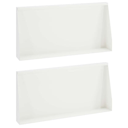 Keerwand 2 st 80 x 12 x 40 cm Staal Wit