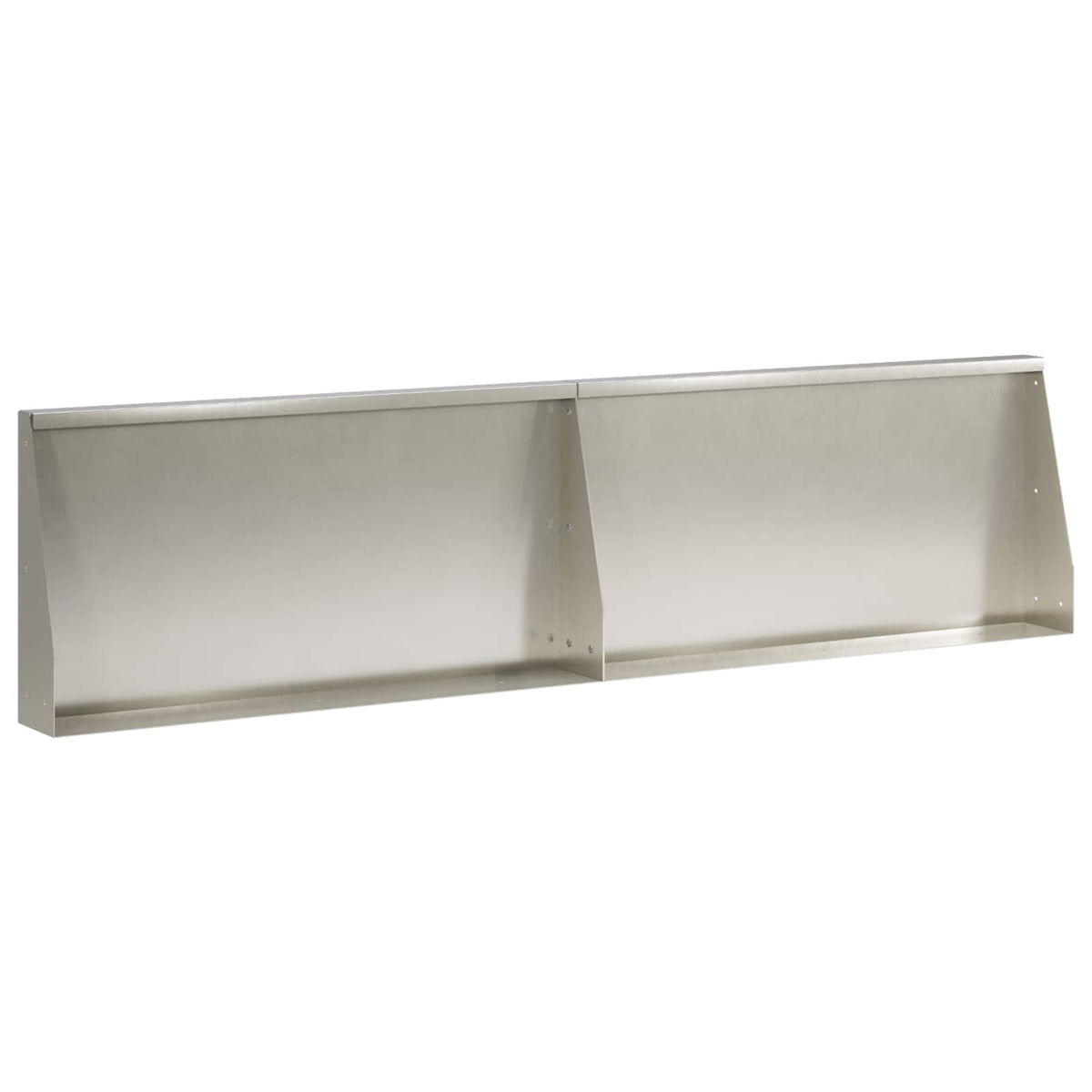 Keerwand 2 st 80 x 12 x 40 cm Roestvrij staal zilver