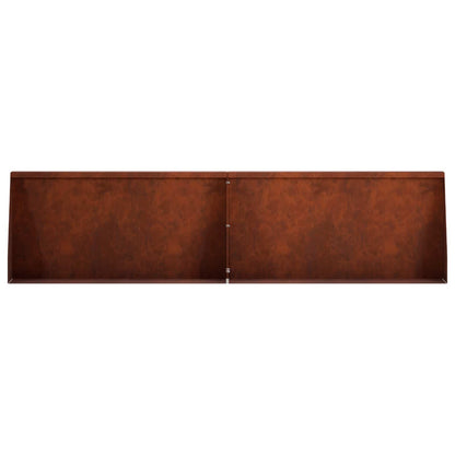Keerwand 2 st 80 x 12 x 40 cm weervast staal Roestkleurig