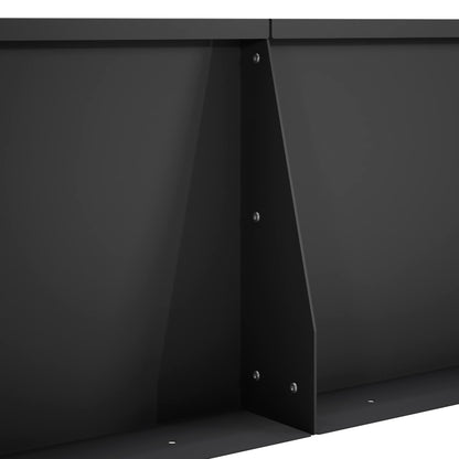 Keerwand 2 st 80 x 12 x 50 cm Staal Zwart