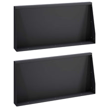 Keerwand 2 st 80 x 12 x 50 cm Staal Zwart