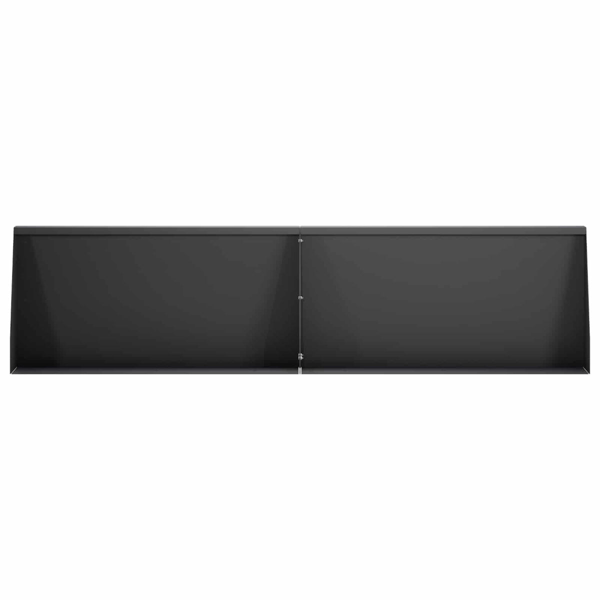 Keerwand 2 st 80 x 12 x 50 cm Staal Zwart