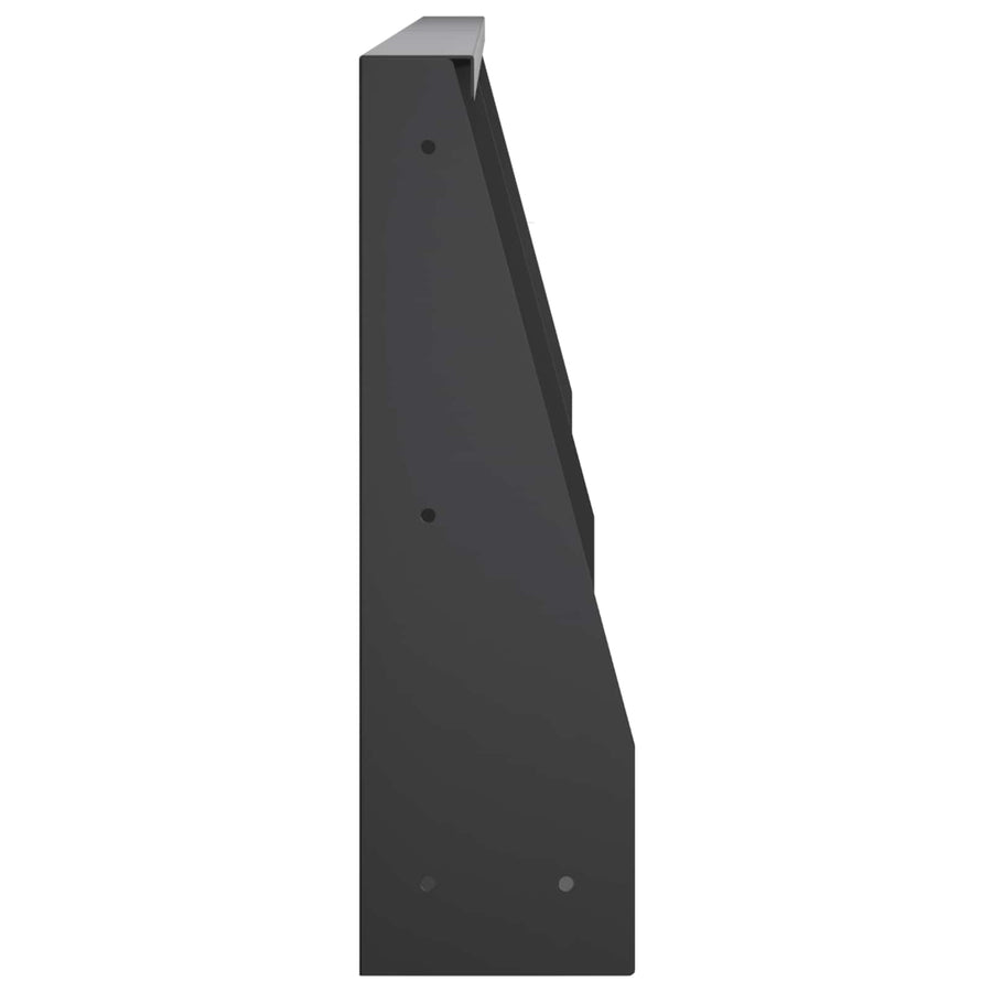 Keerwand 2 st 80 x 12 x 50 cm Staal Zwart
