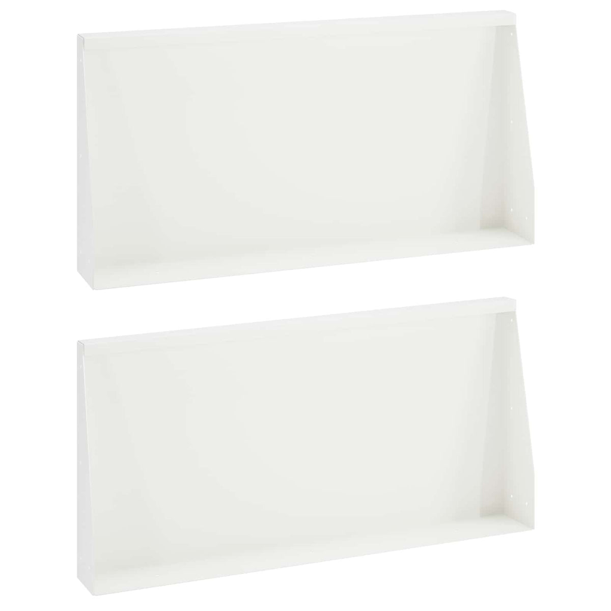 Keerwand 2 st 80 x 12 x 50 cm Staal Wit