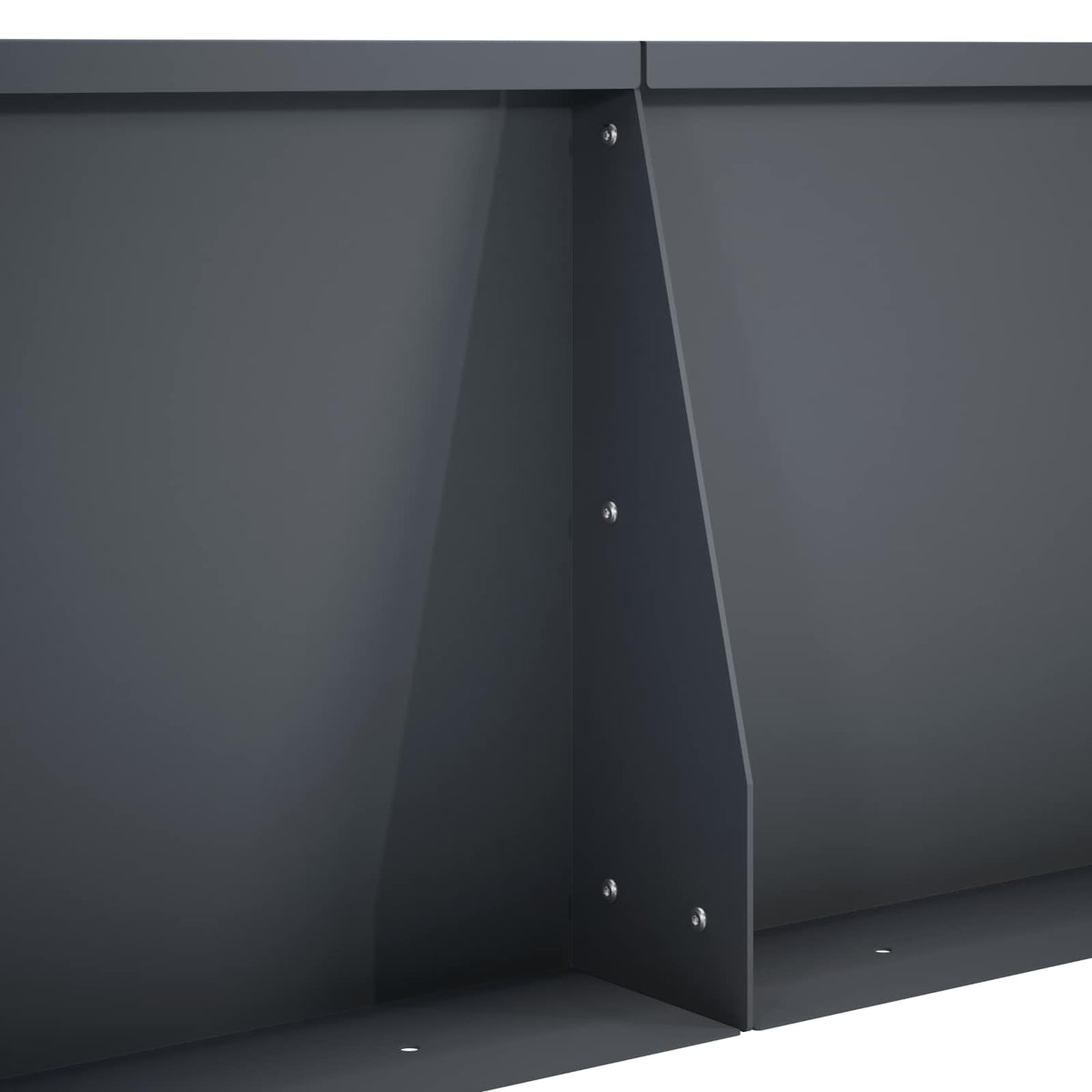 Keerwand 2 st 80 x 12 x 50 cm Staal Antraciet
