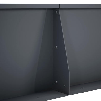 Keerwand 2 st 80 x 12 x 50 cm Staal Antraciet