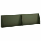 Keerwand staal 80x12x50 cm olijfgroen 2 stuks