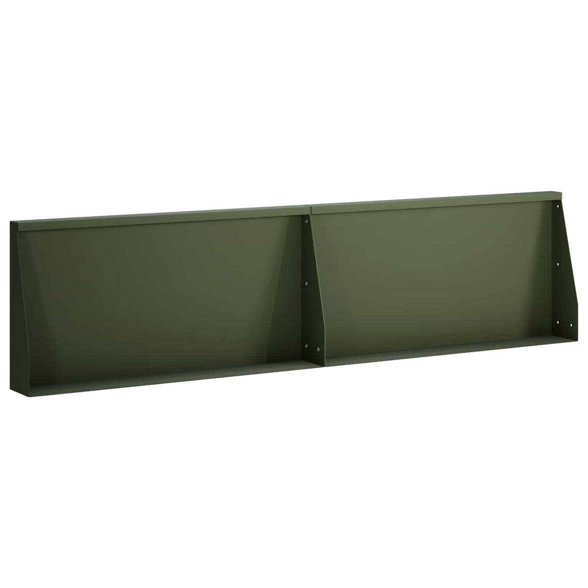 Keerwand 2 st 80 x 12 x 50 cm Staal Olijfgroen