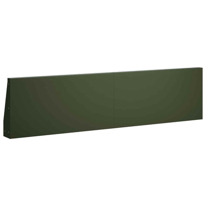Keerwand 2 st 80 x 12 x 50 cm Staal Olijfgroen
