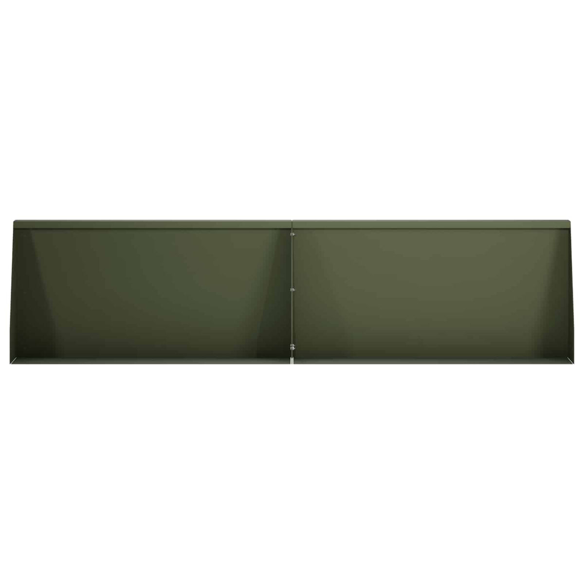 Keerwand 2 st 80 x 12 x 50 cm Staal Olijfgroen