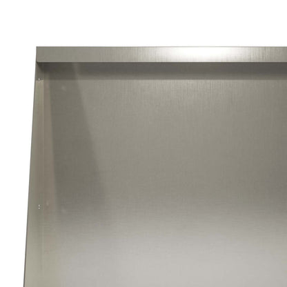 Keerwand 2 st 80 x 12 x 50 cm Roestvrij staal zilver