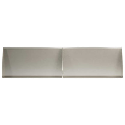 Keerwand 2 st 80 x 12 x 50 cm Roestvrij staal zilver