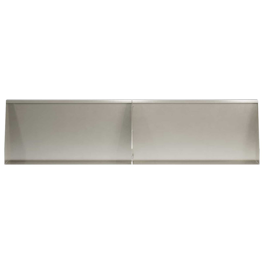 Keerwand 2 st 80 x 12 x 50 cm Roestvrij staal zilver