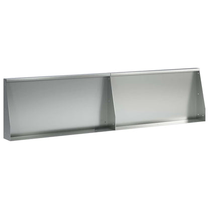 Keerwand 2 st 80 x 12 x 50 cm Gegalvaniseerd staal zilver